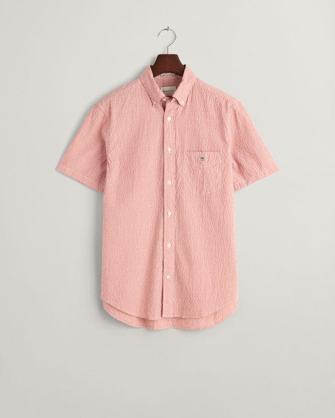 Reg Seersucker Stripe Ss Shirt fra Gant