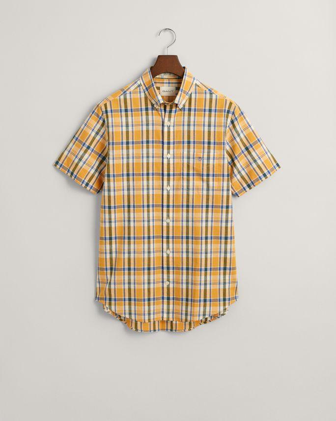 Reg Cotton Linen Check Ss Shirt fra Gant