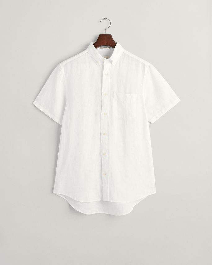 Reg Linen Ss Shirt fra Gant