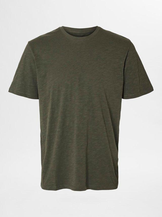 Slhaspen Slub Ss O Neck Tee Noos fra Selected