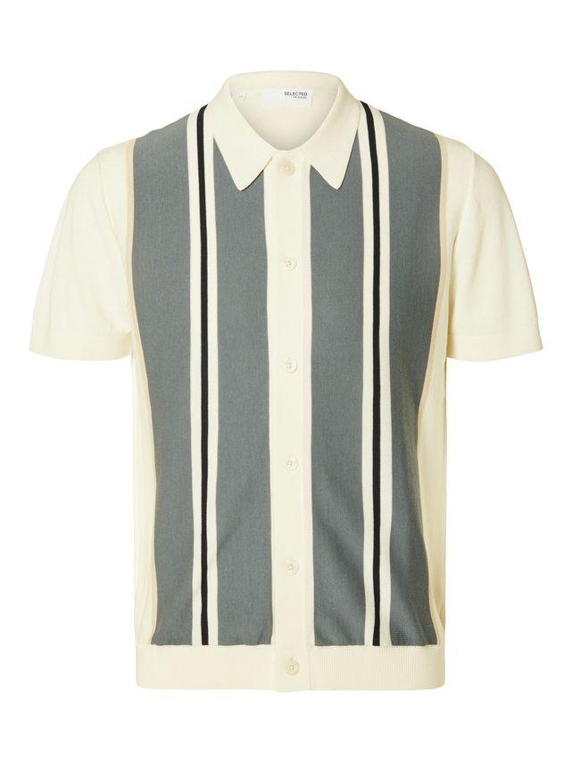 Slhmattis Ss Knit Polo Cardigan fra Selected