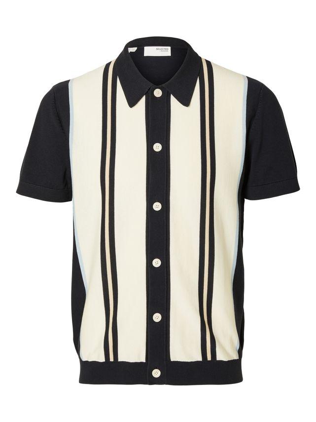 Slhmattis Ss Knit Polo Cardigan fra Selected