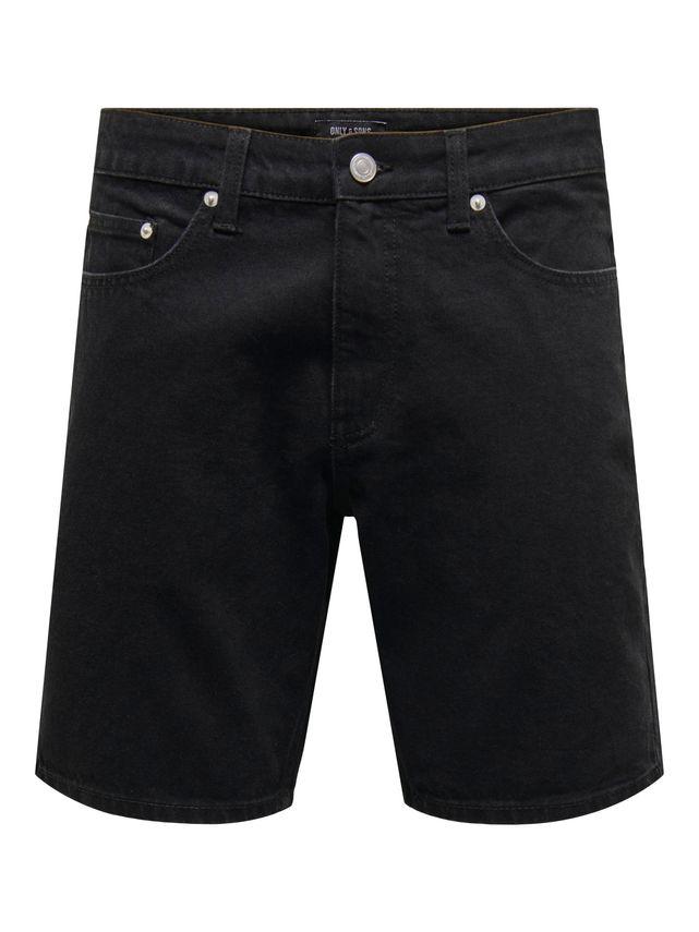 Onsedge Black 8012 Pim Dnm Shorts fra Only & Sons
