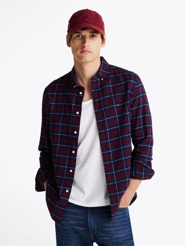 Brushed Easy Check Rf Shirt fra Tommy Hilfiger