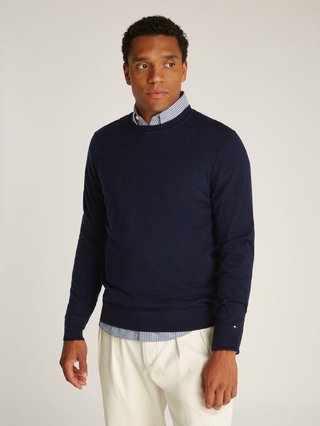 Dc Fine Gauge Merino Crew Nk fra Tommy Hilfiger