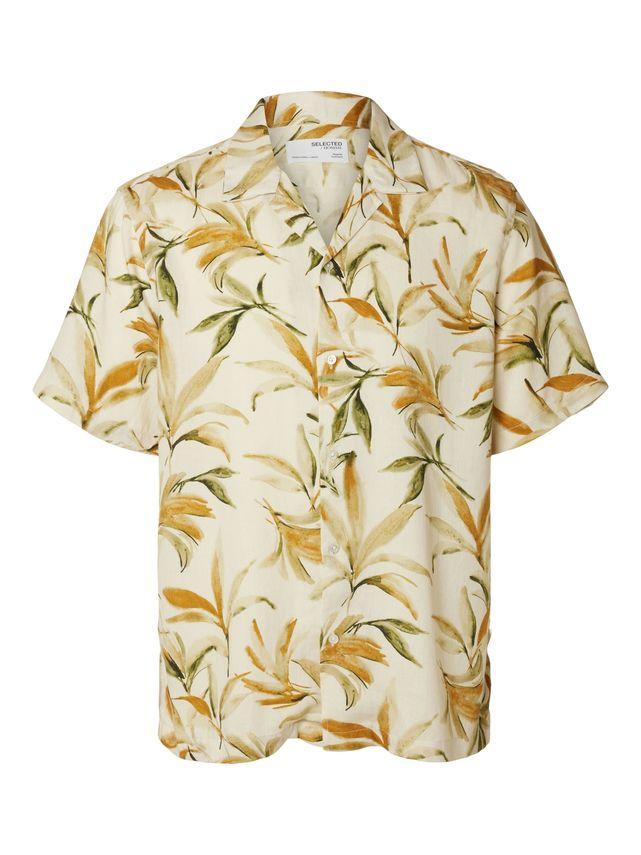 Slhregnoa Mix Shirt Ss Resort fra Selected