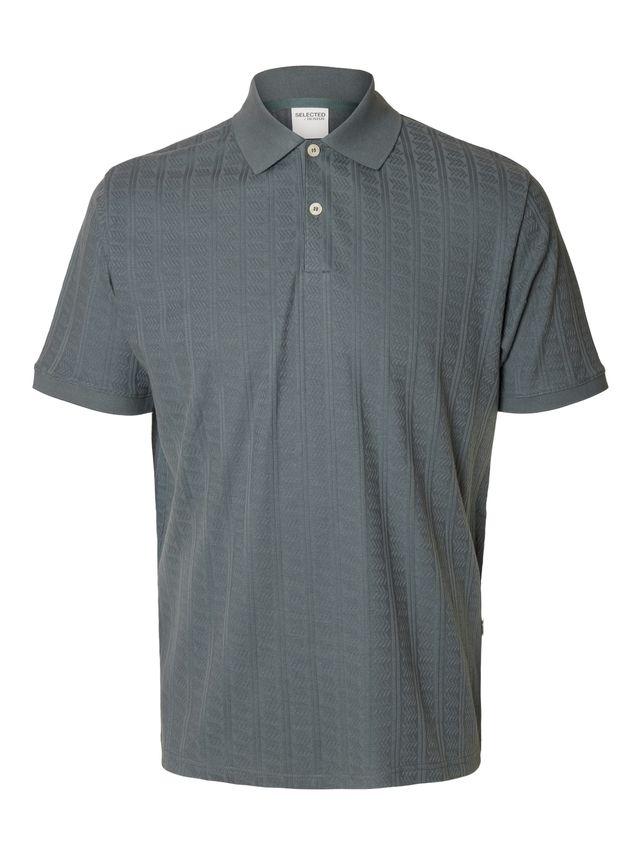 Slhjett Jacquard Ss Polo fra Selected