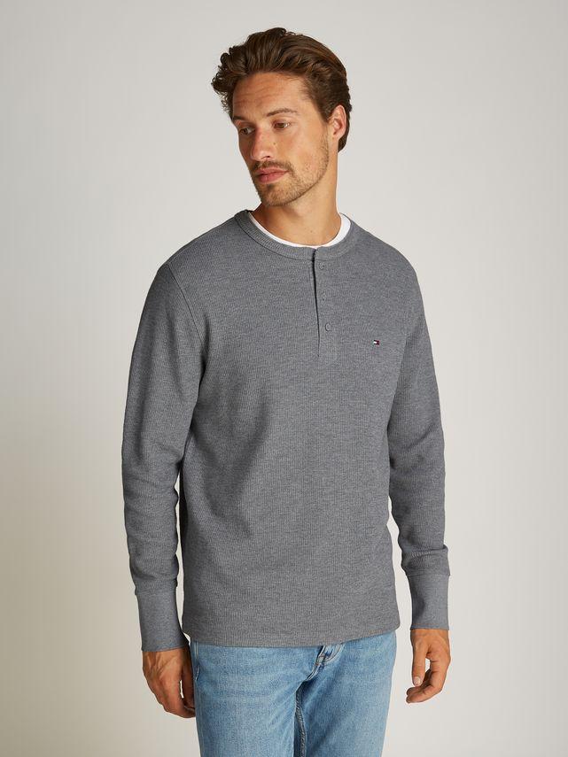Textured Ls Henley Tee fra Tommy Hilfiger