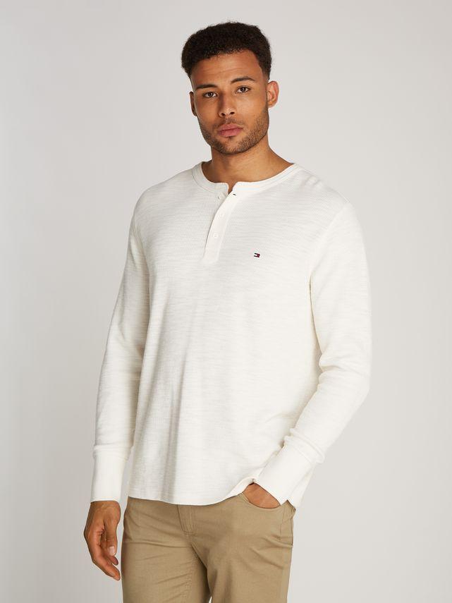 Textured Ls Henley Tee fra Tommy Hilfiger