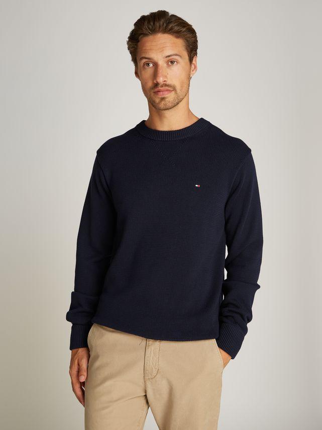 Chunky Cotton C Neck fra Tommy Hilfiger