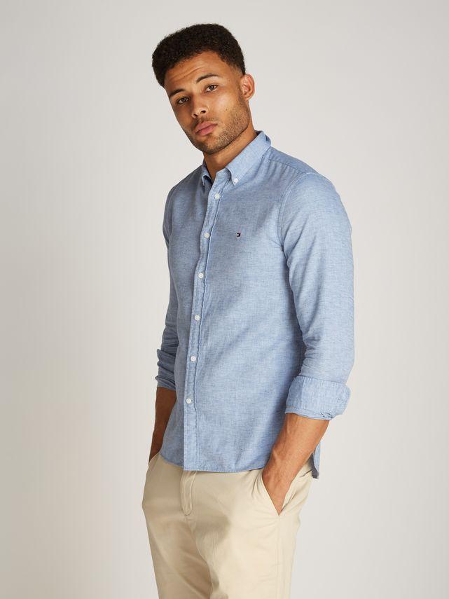 Brushed Linen Solid Sf Shirt fra Tommy Hilfiger
