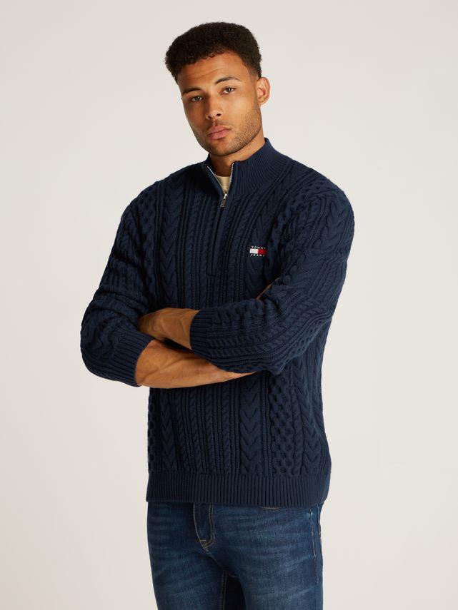 Tjm Reg Cable S Flag 1 4 Zip fra Tommy Jeans