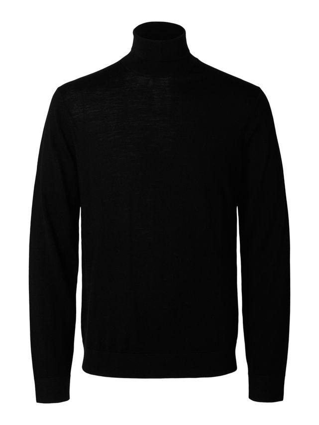 Slhtray Ls Knit Merino Roll Neck No fra Selected