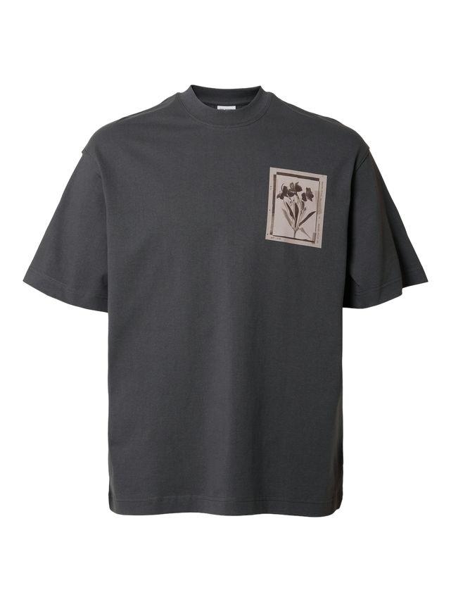 Slhloosenorman Print Ss O Neck Tee fra Selected