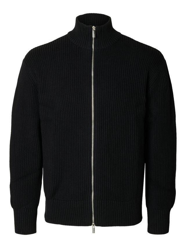 Slhdry Ls Knit Relaxed Full Zip fra Selected
