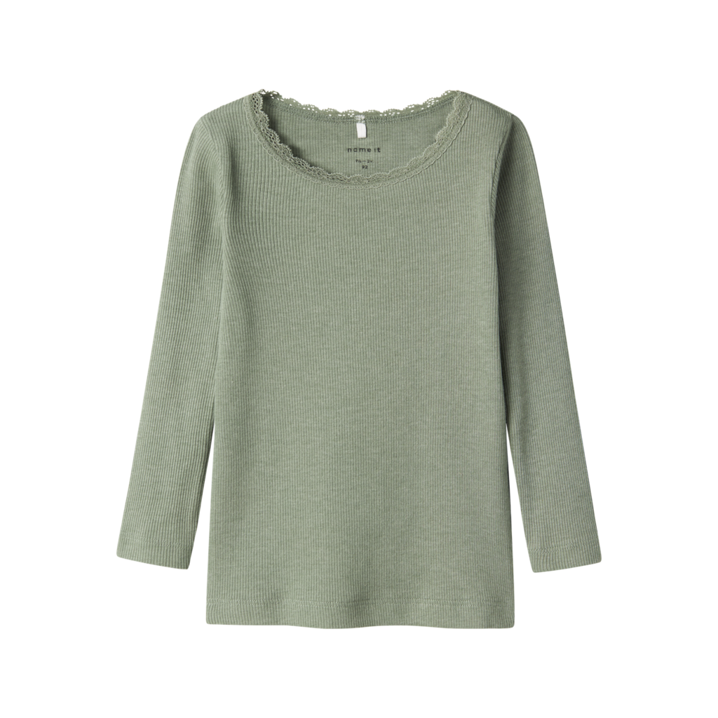 Modal Blonde Bluse Kab Lily Pad Melange fra Name It