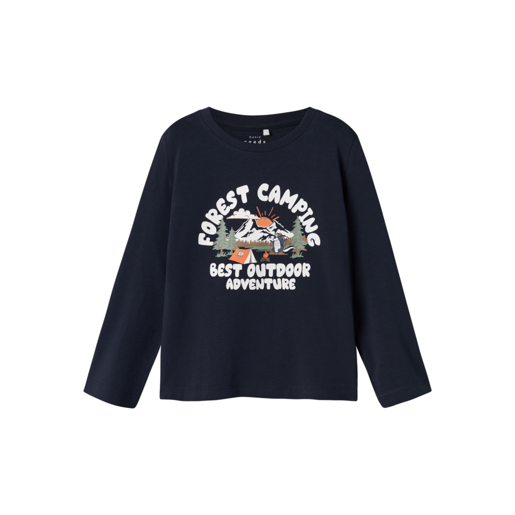 Langærmet Bluse Vux Dark Sapphire Camping fra Name It