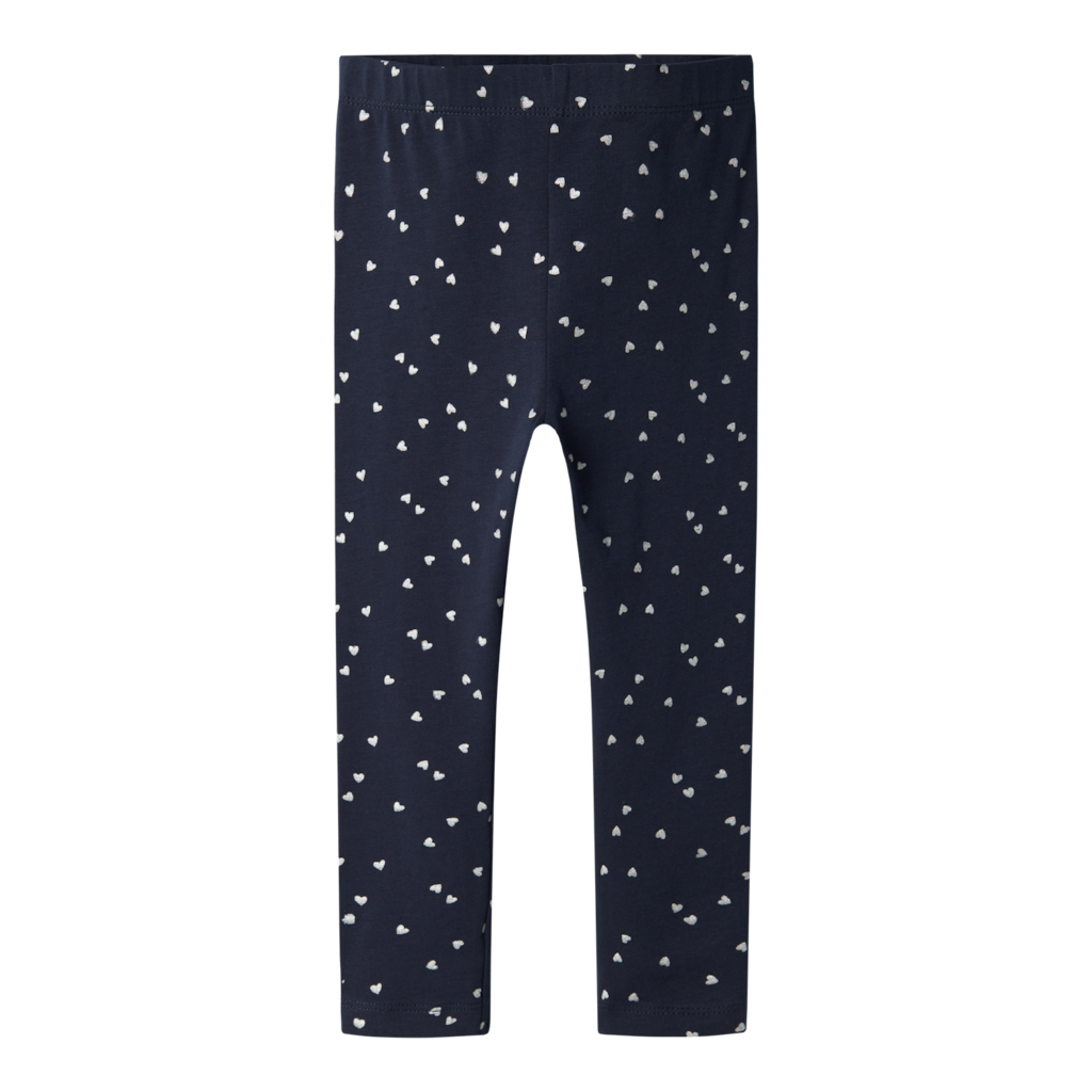 Glitter Leggings Vivian Dark Sapphire Hearts fra Name It