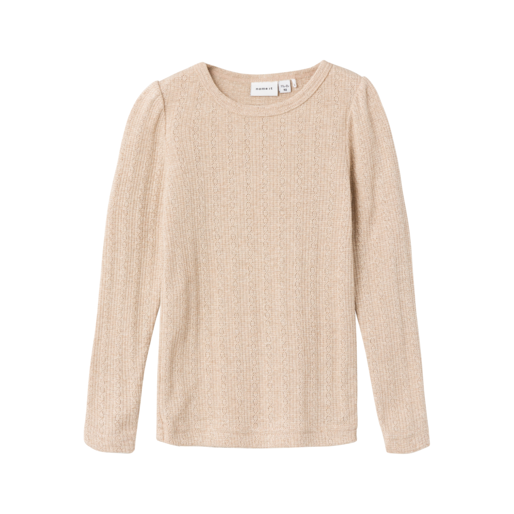 Glimmer Hulmønster Bluse Ohusa Oxfort Tan fra Name It