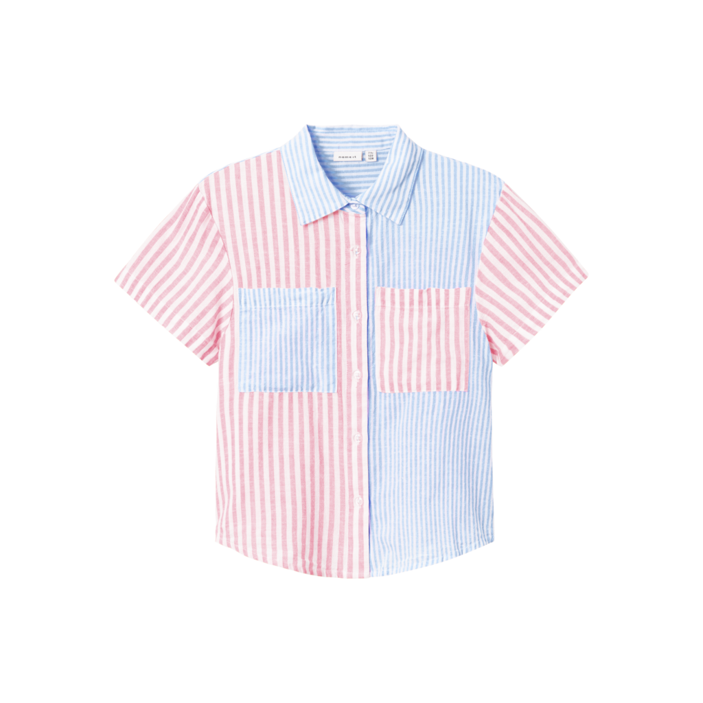 Kortærmet Skjorte Histripe Parfait Pink fra Name It