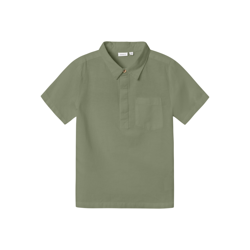 Name Kortærmet Skjorte Jaher Oil Green fra Name It