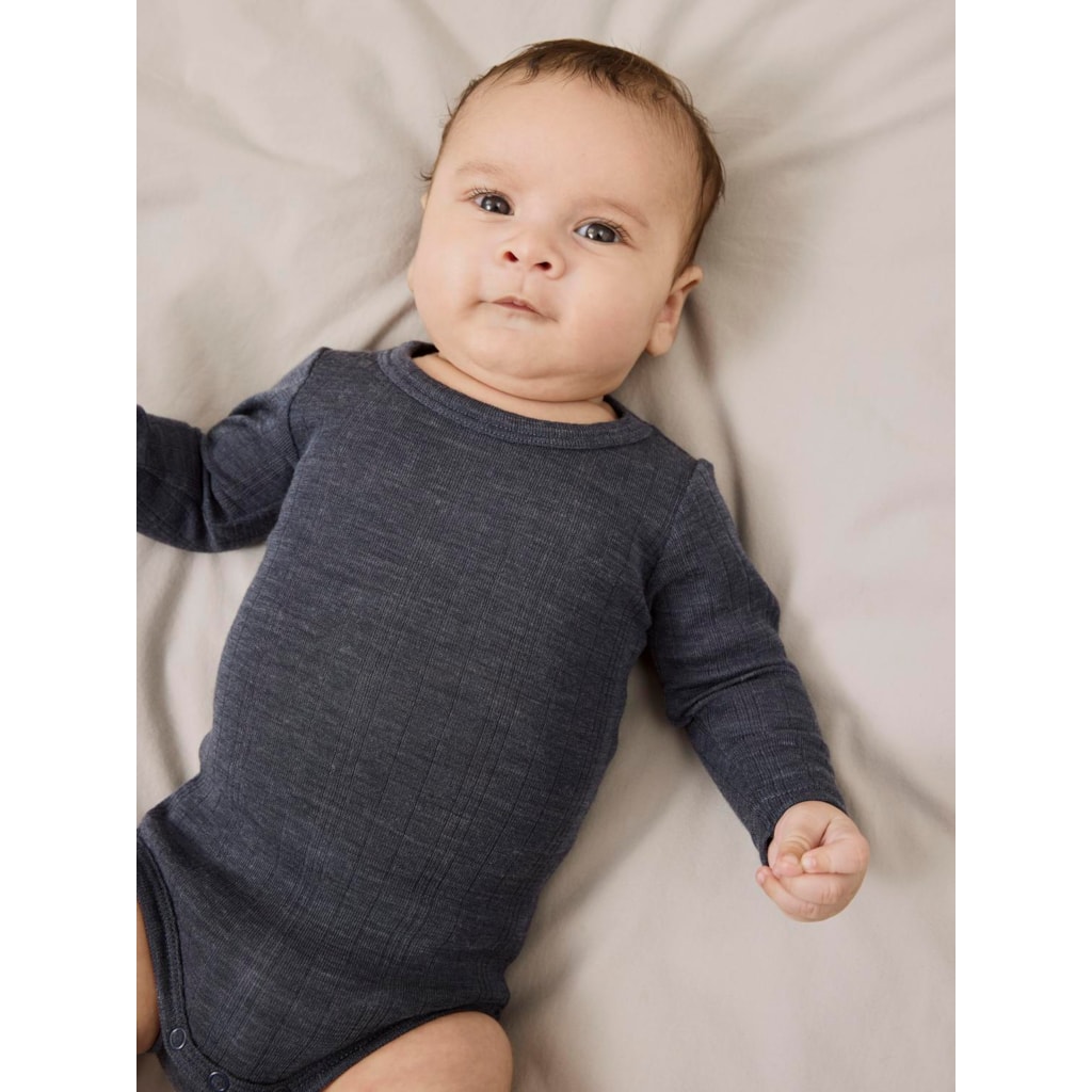 Wang Langærmet Uld Body Ombre Blue fra Name It