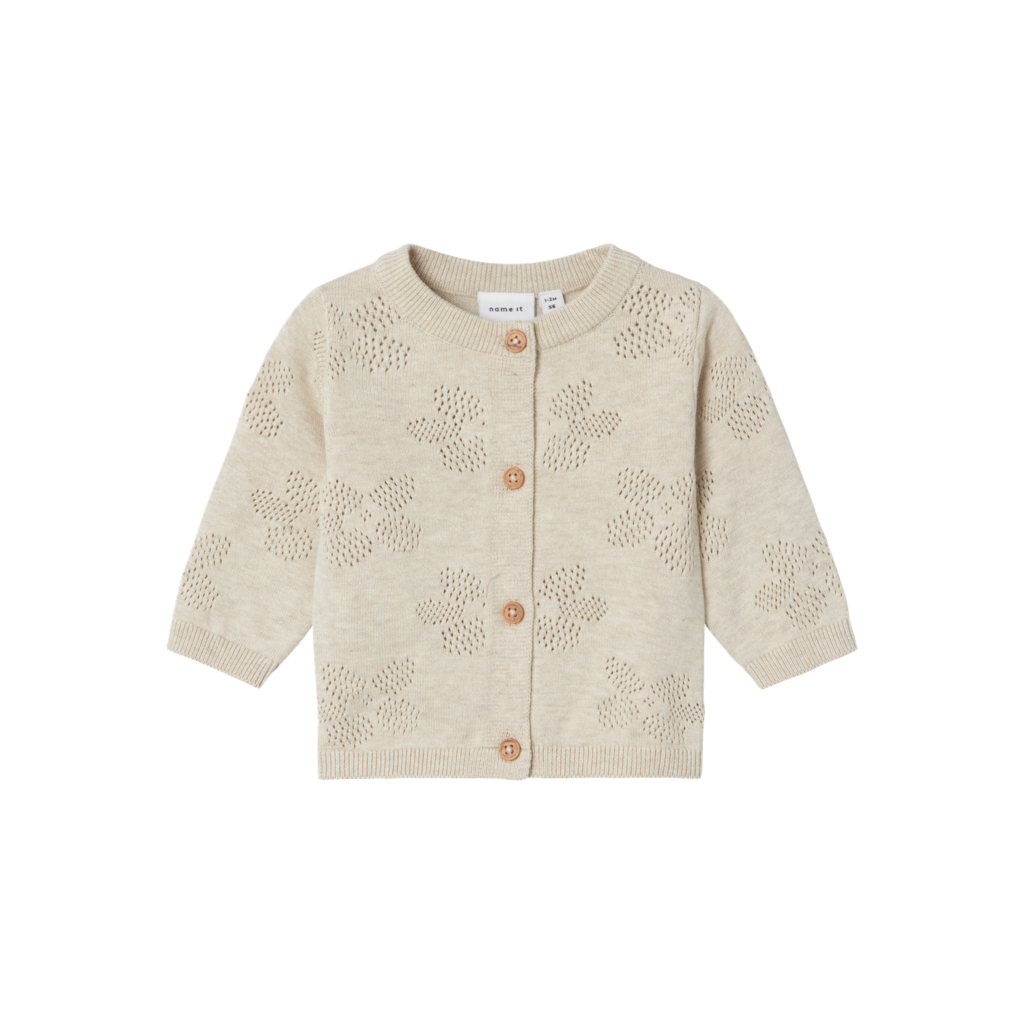 Strik Cardigan Hiclaudia Peyote Melange fra Name It
