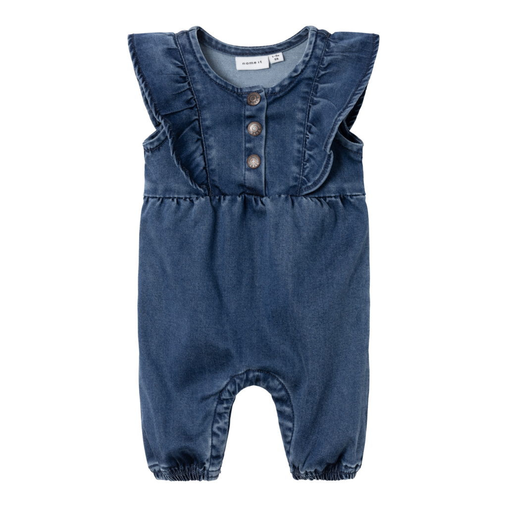 Kortærmet Heldragt Asta Dark Blue Denim fra Name It