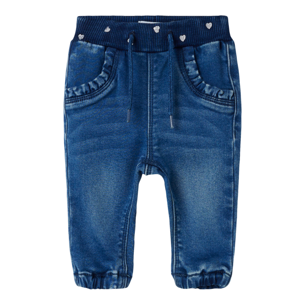 Fleece Jeans Rose Medium Blue Denim fra Name It