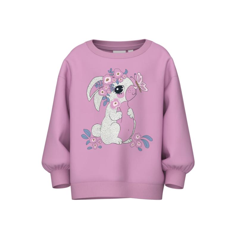 Boxy Sweatshirt Valona Pastel Lavender fra Name It