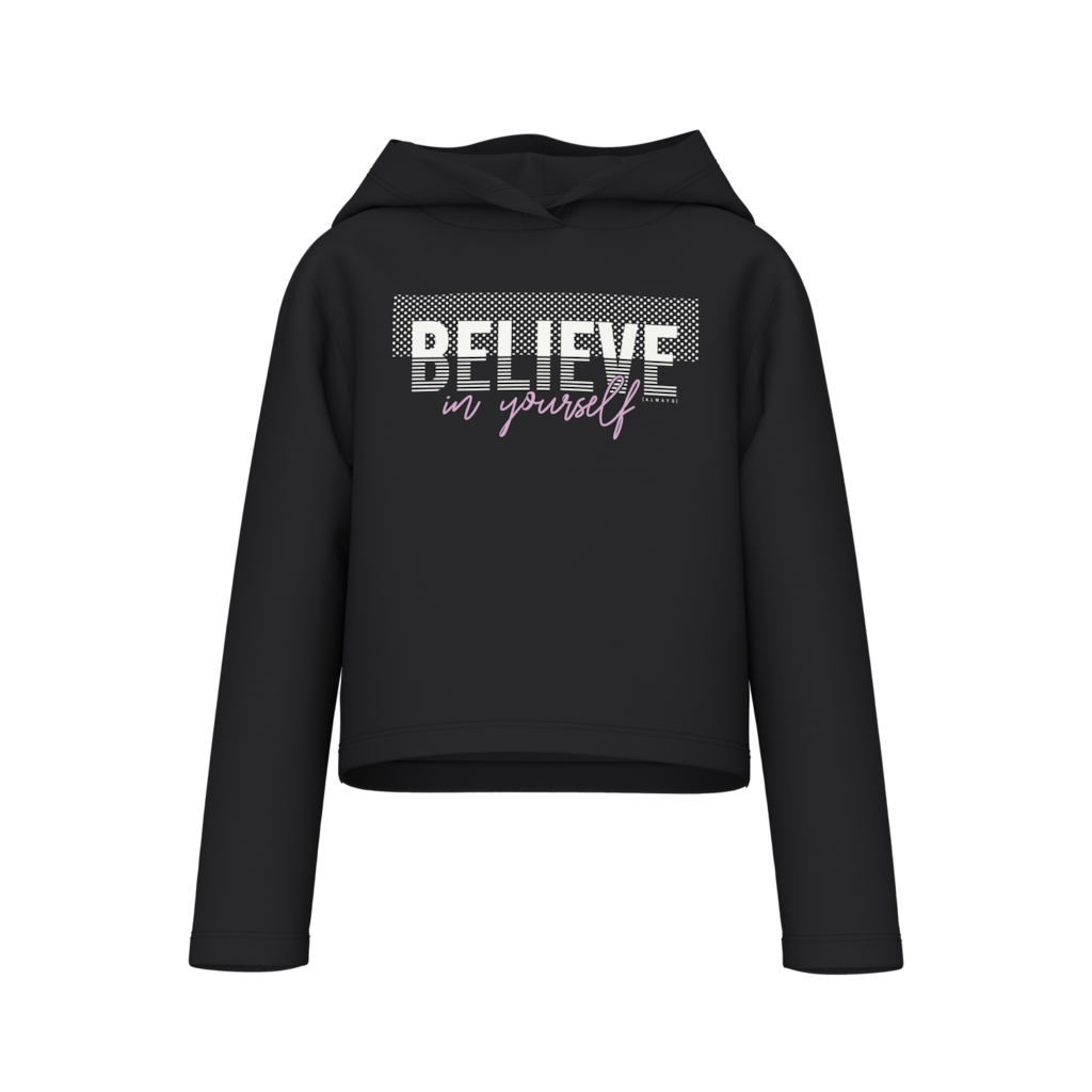 Kort Boxy Sweatshirt Viala Black fra Name It