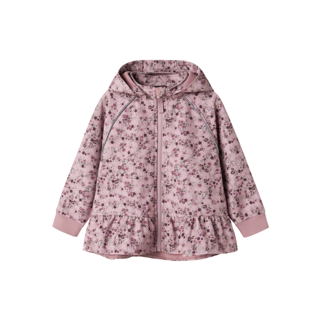 Softshell Jakke Alfa Flower Mauve Shadows fra Name It