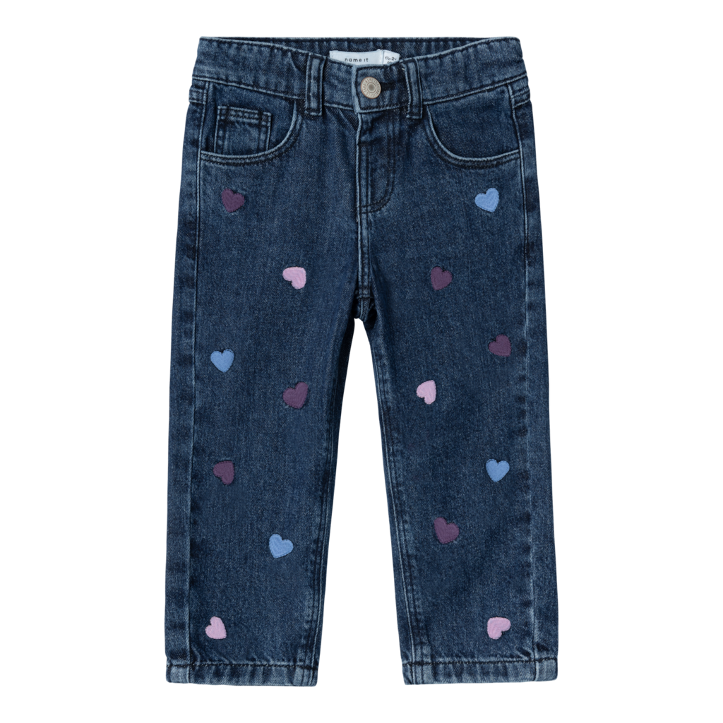 Bella Mom Hjerte Jeans Dark Blue Denim fra Name It