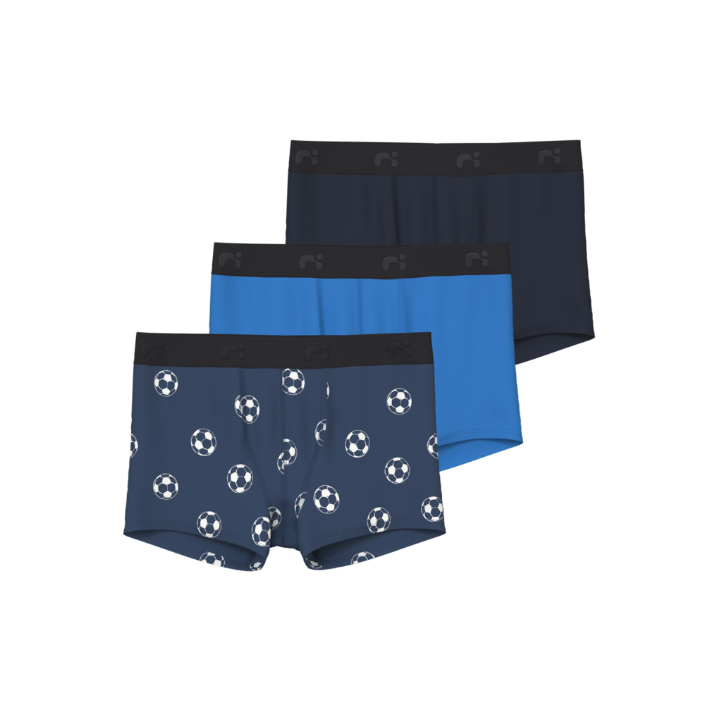 3 Pak Boxershorts Fodbold Dark Denim fra Name It