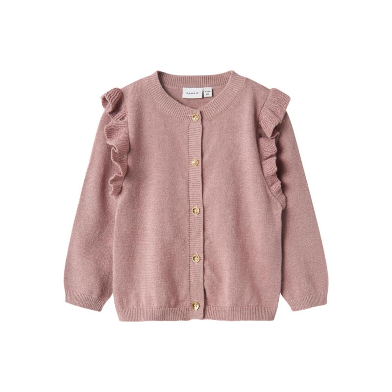 Glimmer Cardigan Abinne Deauville Mauve fra Name It