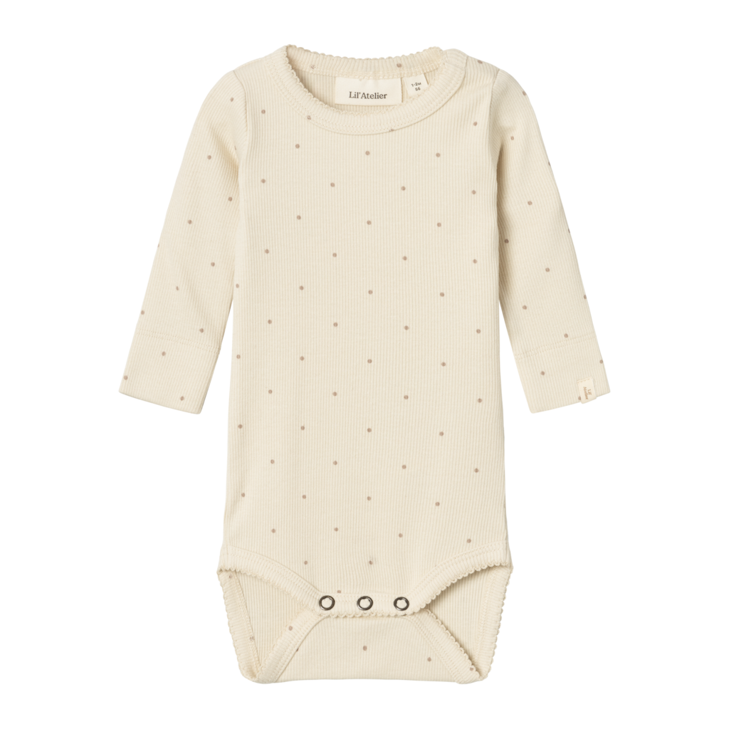 Langærmet Rib Body Gago Kos Birch fra Lil Atelier