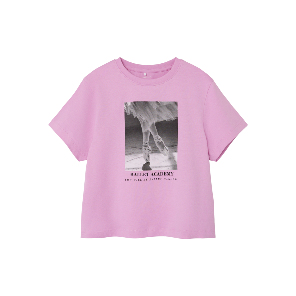 Løs T Shirt Lallet Pastel Lavender fra Name It