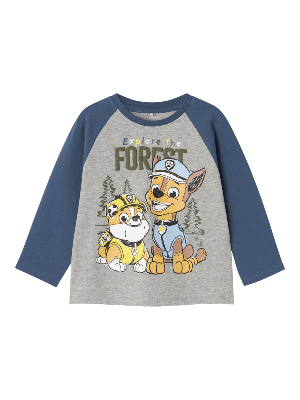 Pawpatrol Langærmet Bluse Grey Melange fra Name It