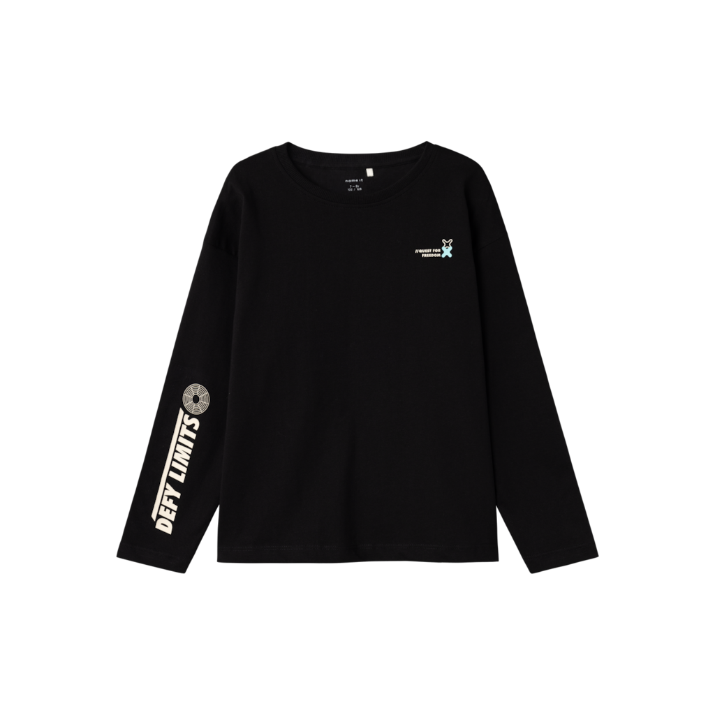 Langærmet Bluse Nelosan Black fra Name It