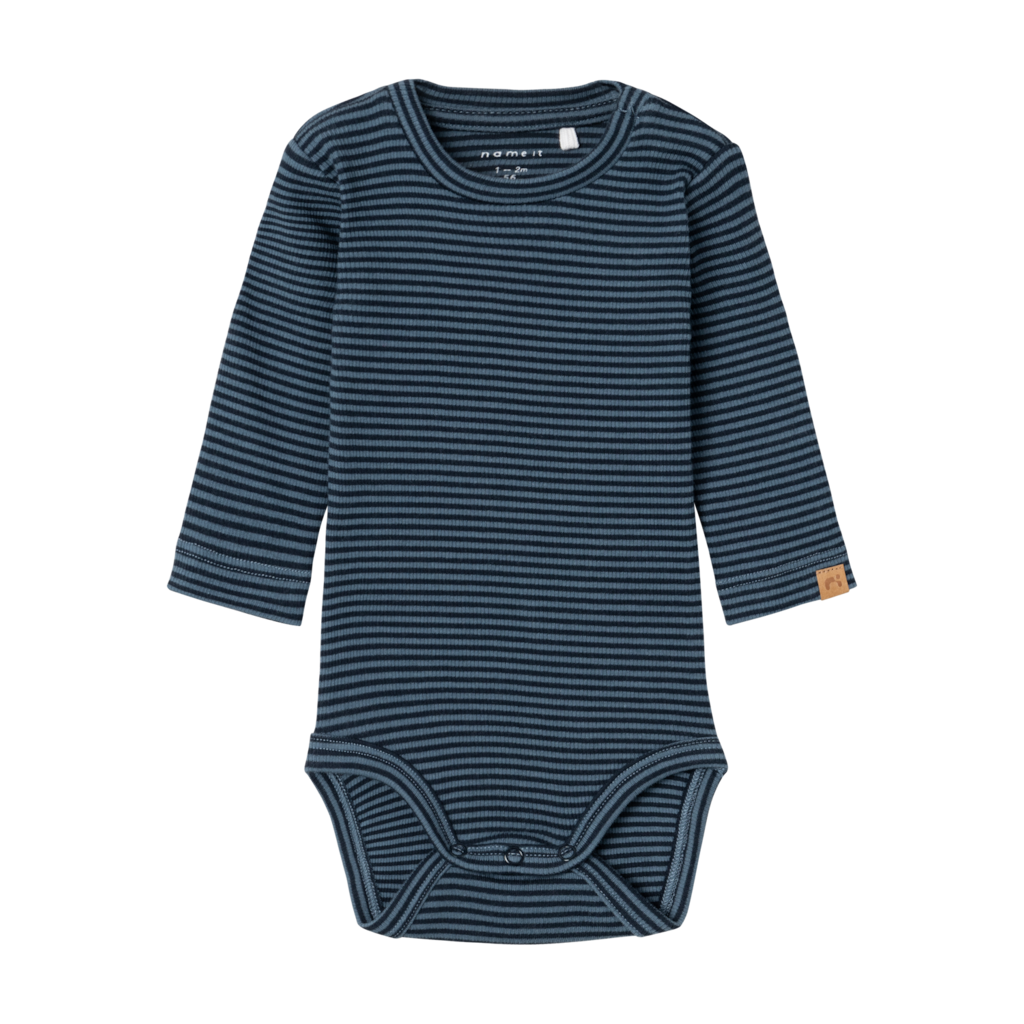 Lakkin Langærmet Body Dark Sapphire fra Name It