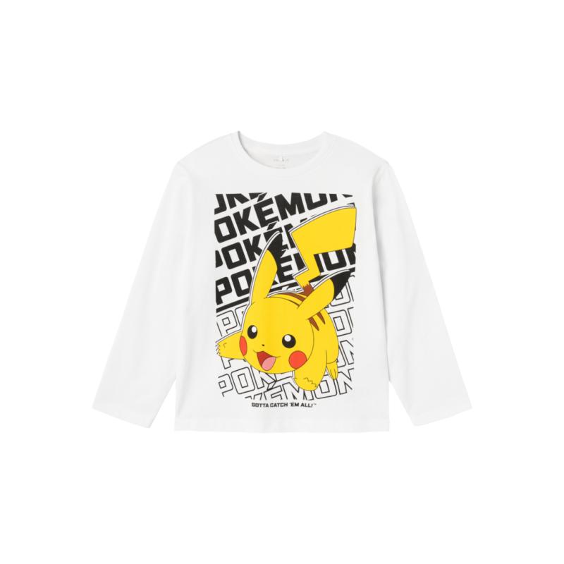Pokemon Langærmet Bluse Amas Bright White fra Name It