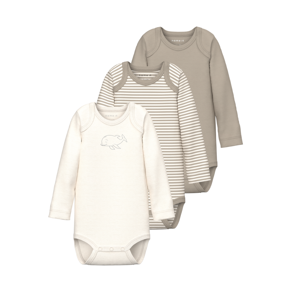 3 Pak Body Langærmet Pure Cashmere fra Name It