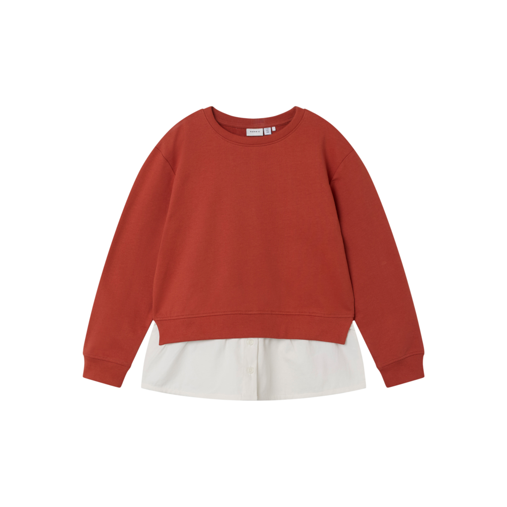 Sweatshirt Diasia Burnt Brick fra Name It