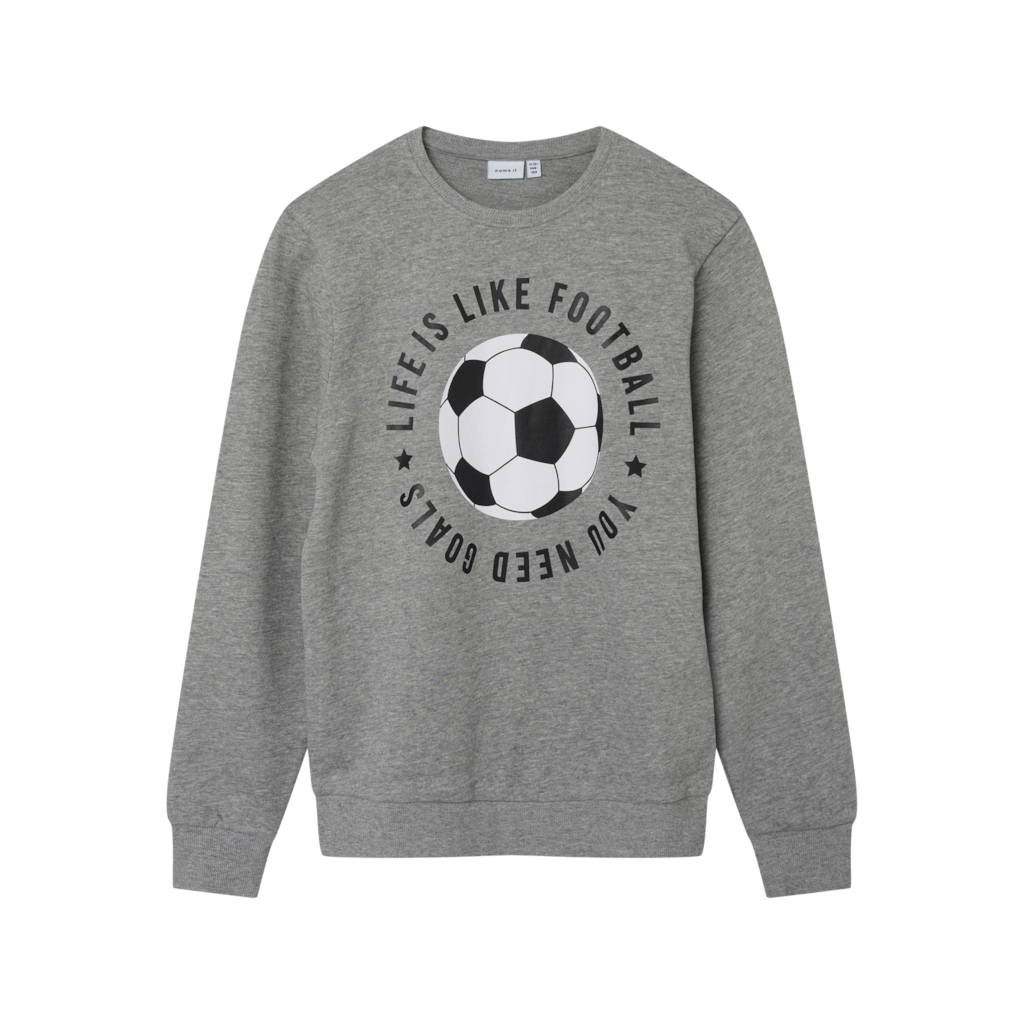 Fodbold Sweatshirt Grey Melange fra Name It