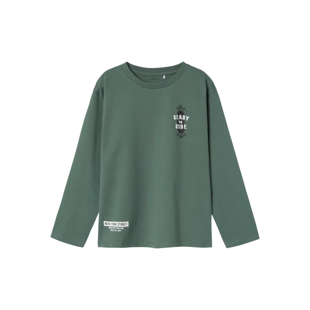 Langærmet Bluse Roma Dark Forest fra Name It