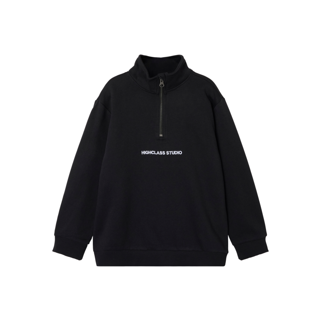 Half Zip Sweatshirt Nakob Black fra Name It