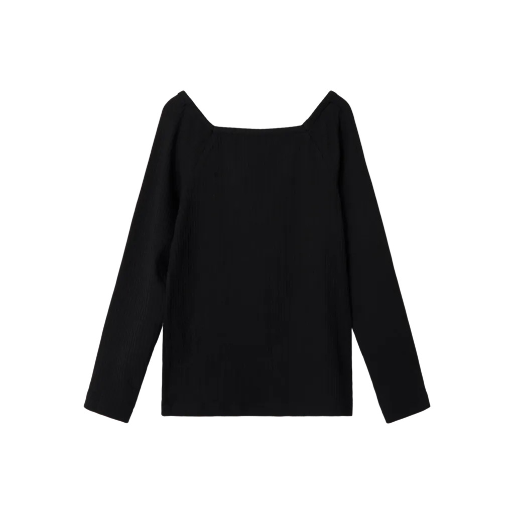 Rib Bluse Otilia Black fra Name It
