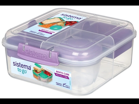 Bento Cube To Go 1,25l Lilla fra Sistema