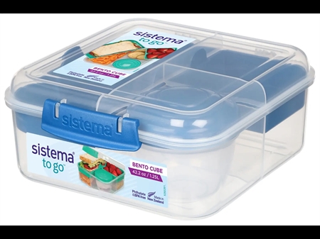 Bento Cube To Go 1,25l Blå fra Sistema