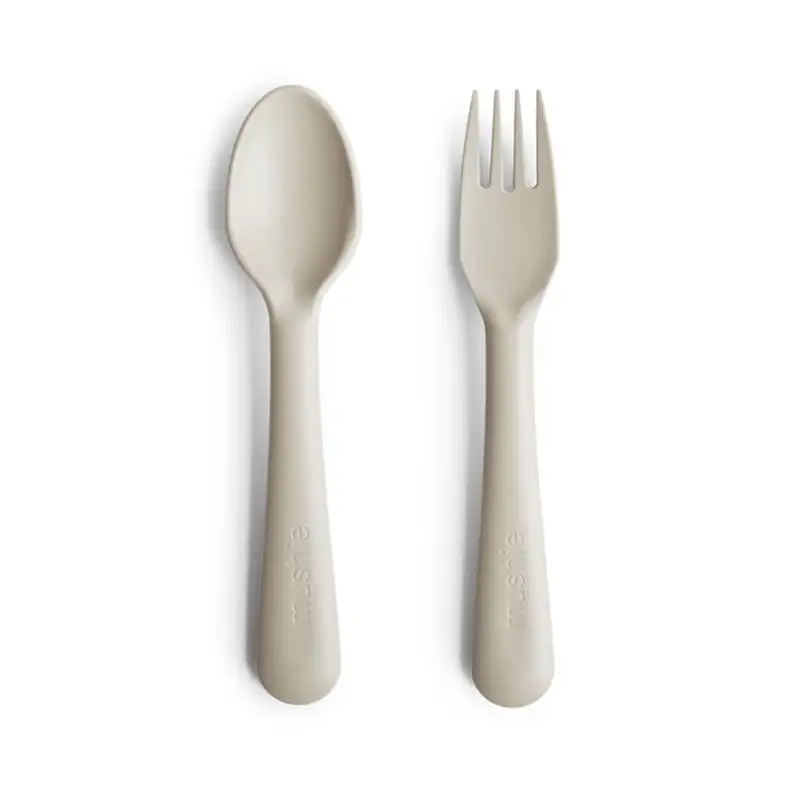 Bestik (gaffel + Ske) Ivory fra Mushie